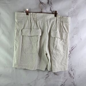 Piazza Sempioni Shorts Mens 50 38 40 X 8 Linen Tan Khaki Beige Vintage